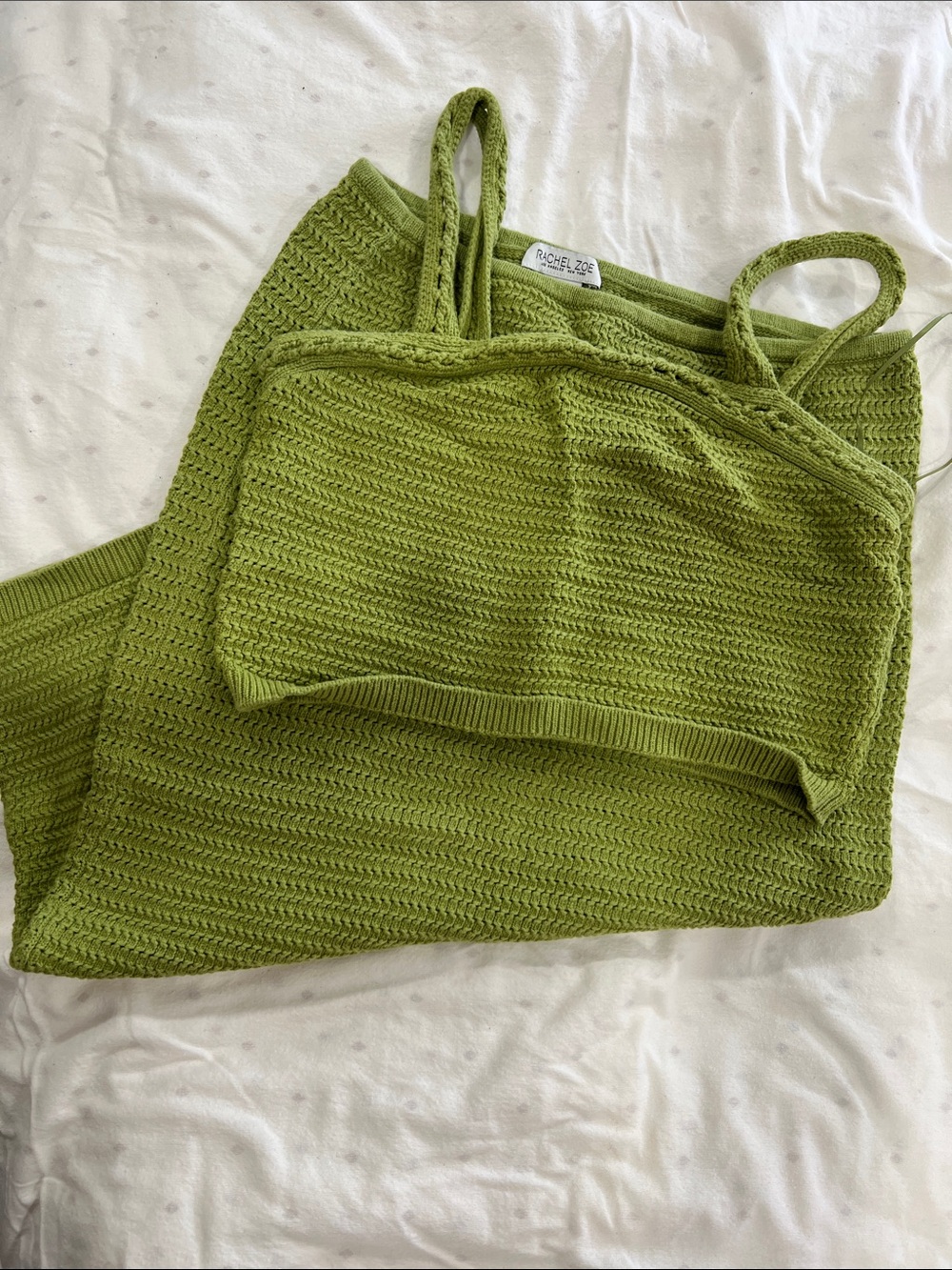 Green crochet set